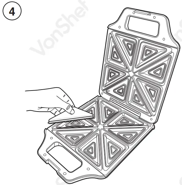 VonShef 2000121 4 Slice Deep Fill Toasted Sandwich Maker fig 5