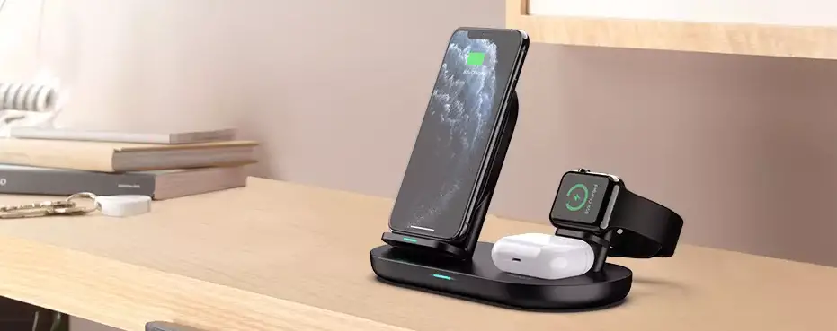 Aukey Lc-a2 Aircore Series 2-in-1 Wireless Charging Stand Wireless Charging Dock User Manual