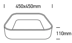 one LIGHT 62132NA LED Flush Mount Square Ceiling Fixture- fig