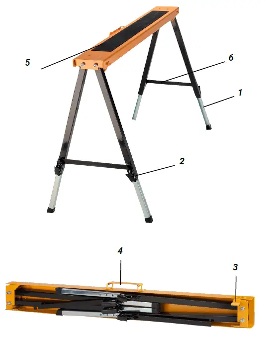 BATAVIA-BT-SBK002-SAWHORSE-Adjustable-Folding-Sawhorse-fig-1