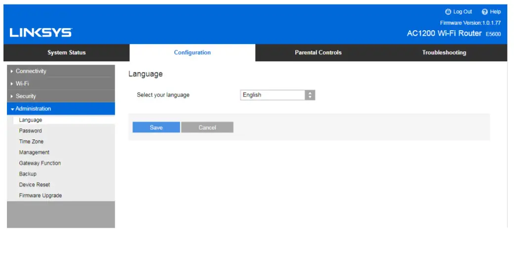 LINKSYS E56000 AC1200 Dual-Band Wifi 5 Router - Settings2
