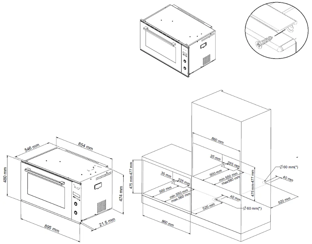 eurolux EBO910DT Built In Oven - ASSEMBLY INSTRUCTIONS