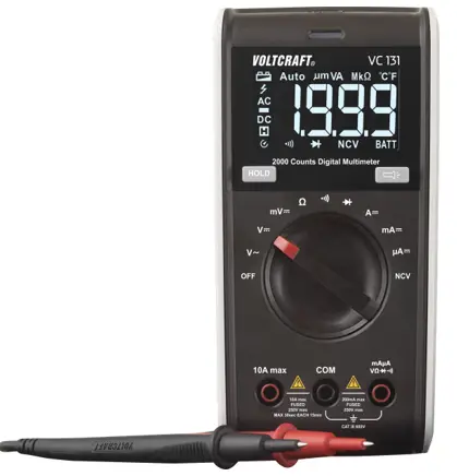 VOLTCRAFT Handheld multimeter Digital CAT III 600 V Display