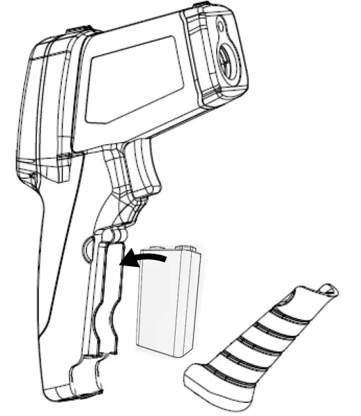 MS6531C Color LCD Infrared Thermometer  Battery Connection