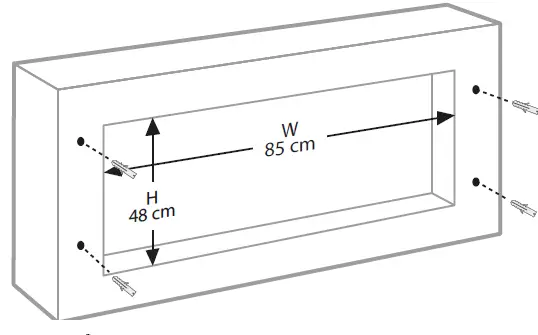 bewello BW2024 Electric Wall Fireplace fig 1
