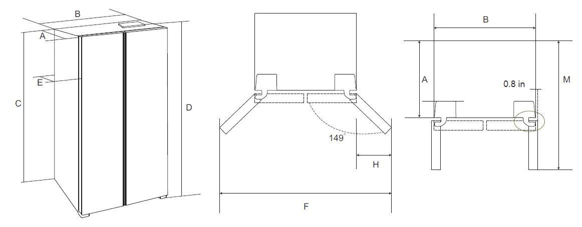 FORTE-F16SBS250SS 33-Inch-250-Series-Side-by-Side-Refrigerator-11