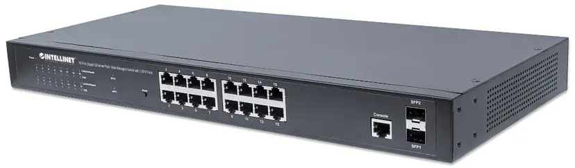 INTELLINET 561198 16-Port Gigabit Ethernet PoE+ WebManaged Switch