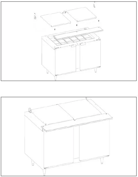 Traulsen UST6012-DD-SB Stainless Steel Back Reach-In Compact Prep Table Refrigerator-2