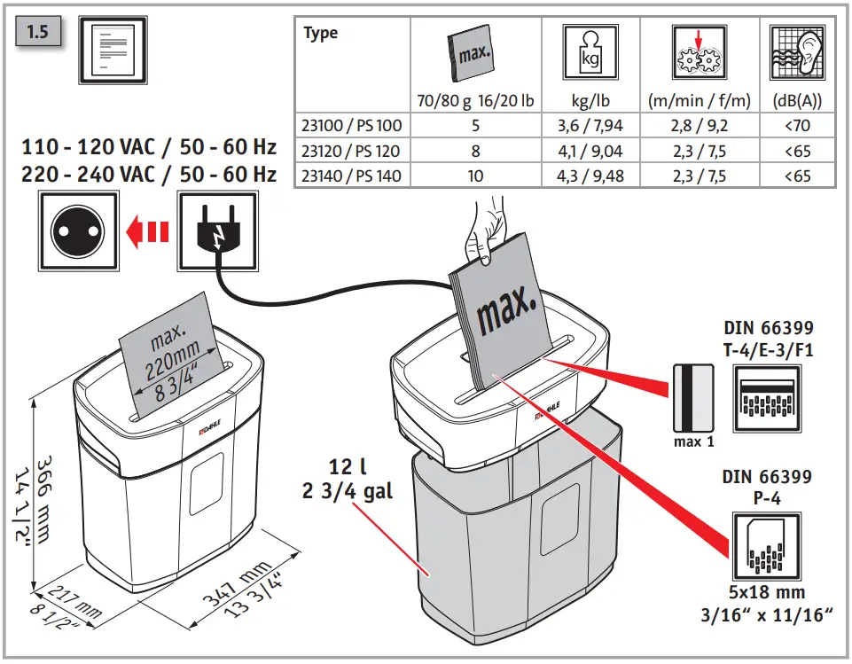 DAHLE-PS-100-Paper-Safe-Paper-Shredder-FIG-2
