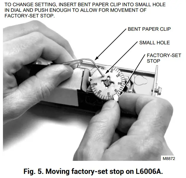 resideo L6006A Aquastat Controller -ADJUSTMENT