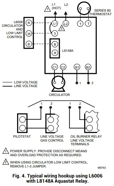 resideo L6006A Aquastat Controller -Wiring3