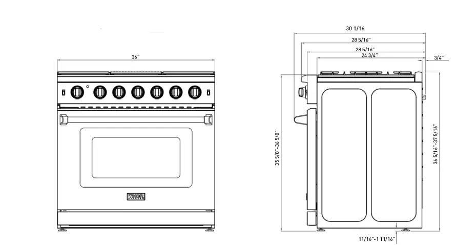 THOR-KITCHEN-LRG3601U,-LRG3601ULP-36-Inch-Gas-Range-FIG-3