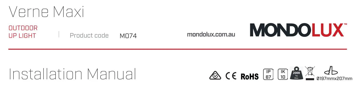 MONDOLUX MO74 Verne Maxi Instruction Manual
