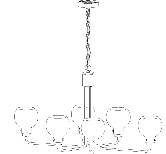 ZEVNI-A04758C6-Hedda-6-Light-Black-Brass-Industrial-Chandelier-fig-1