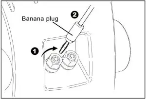 FIG 10 When using a banana plug