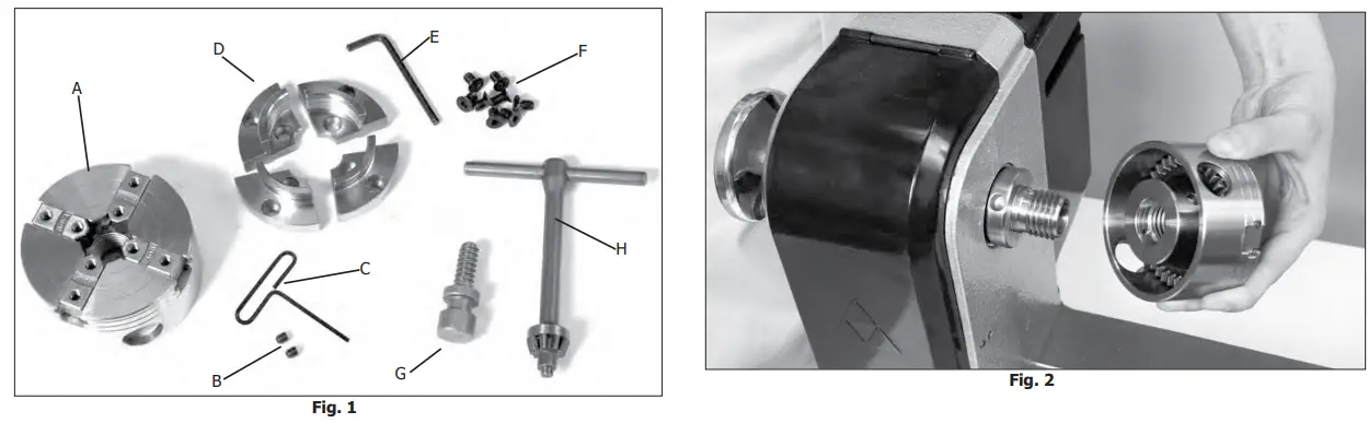 DELTA Reversible Woodturning Chuck - fig 1