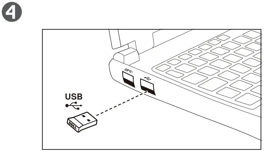 Dell Wireless Chrome Keyboard KB5220W-C - Input usb dongle