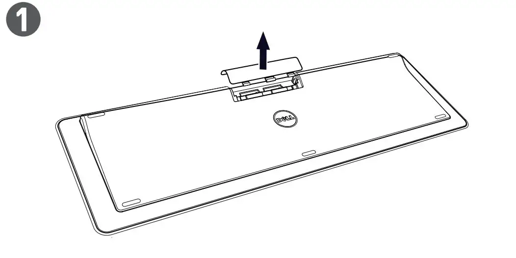 Dell Wireless Chrome Keyboard KB5220W-C - Insert Battery