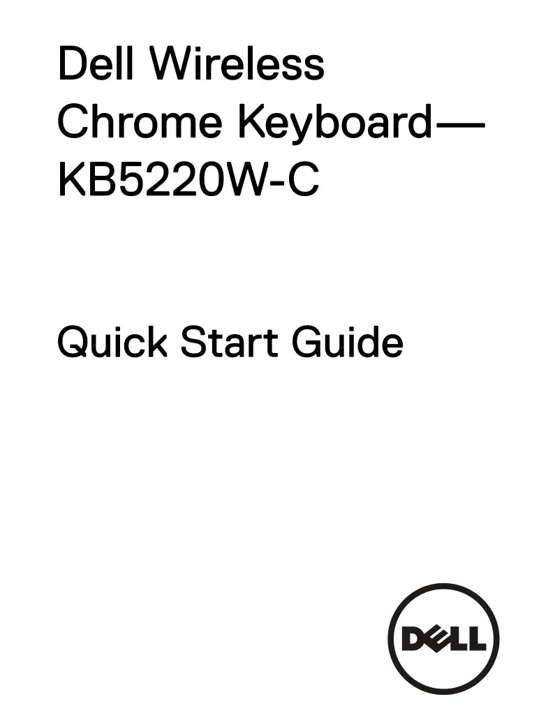 Dell Wireless Chrome Keyboard KB5220W-C User Guide