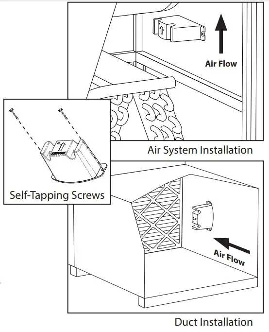 TURN OFF AIR SYSTEM BEFORE INSTALLATION & SERVICING