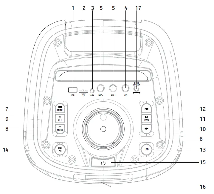 lotronic 10-5573MA Stand-Alone Party Speaker 2