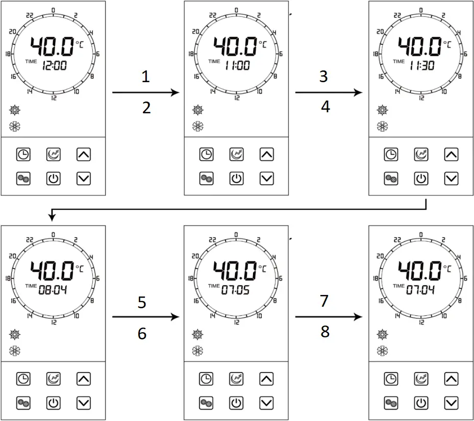 EVO HEAT Hot Water Heat Pump - System Date & Time