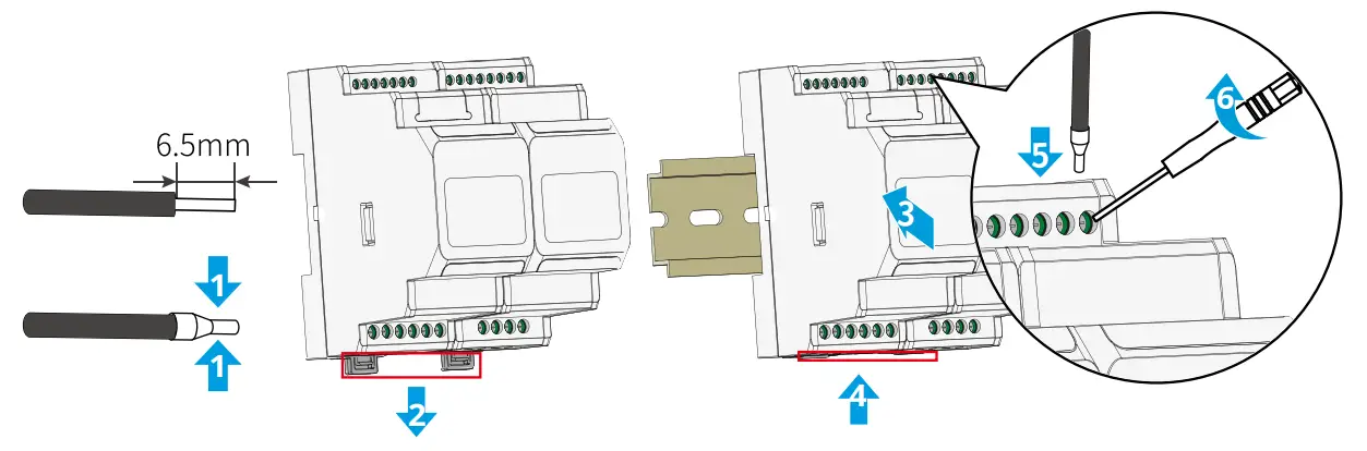 Installing the Meter and Cable Connection