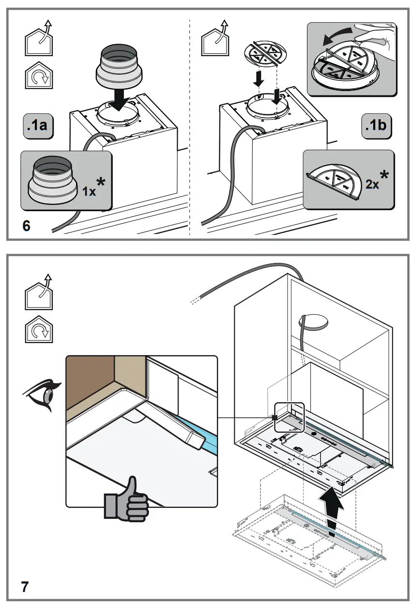 elica BOXIN ADVANCE IX A 60 PRF0180599 Built In Hood cm60 Stainless Steel - parts 8