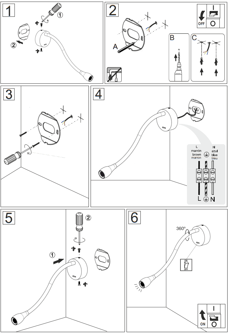 exo lighting 710B L0103A ELFI LED Wall Lamp - fig 1