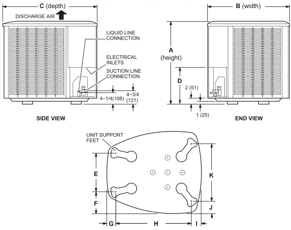 LENNOX Elite Series EL22XPV Units Heat Pump - Clearances1