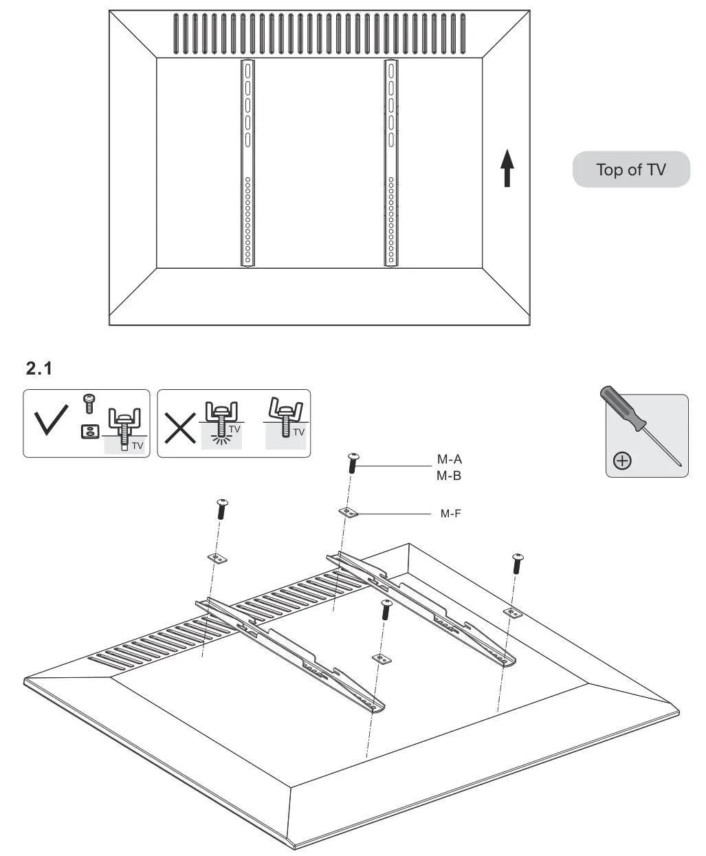 EZYmount SLT-800 TV Wall Mount - Attach Adapter Brackets