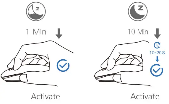 HOMMIE Bluetooth Wireless Mouse M1 - blutooth mode