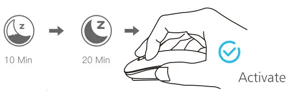 HOMMIE Bluetooth Wireless Mouse M1 - wireless mode