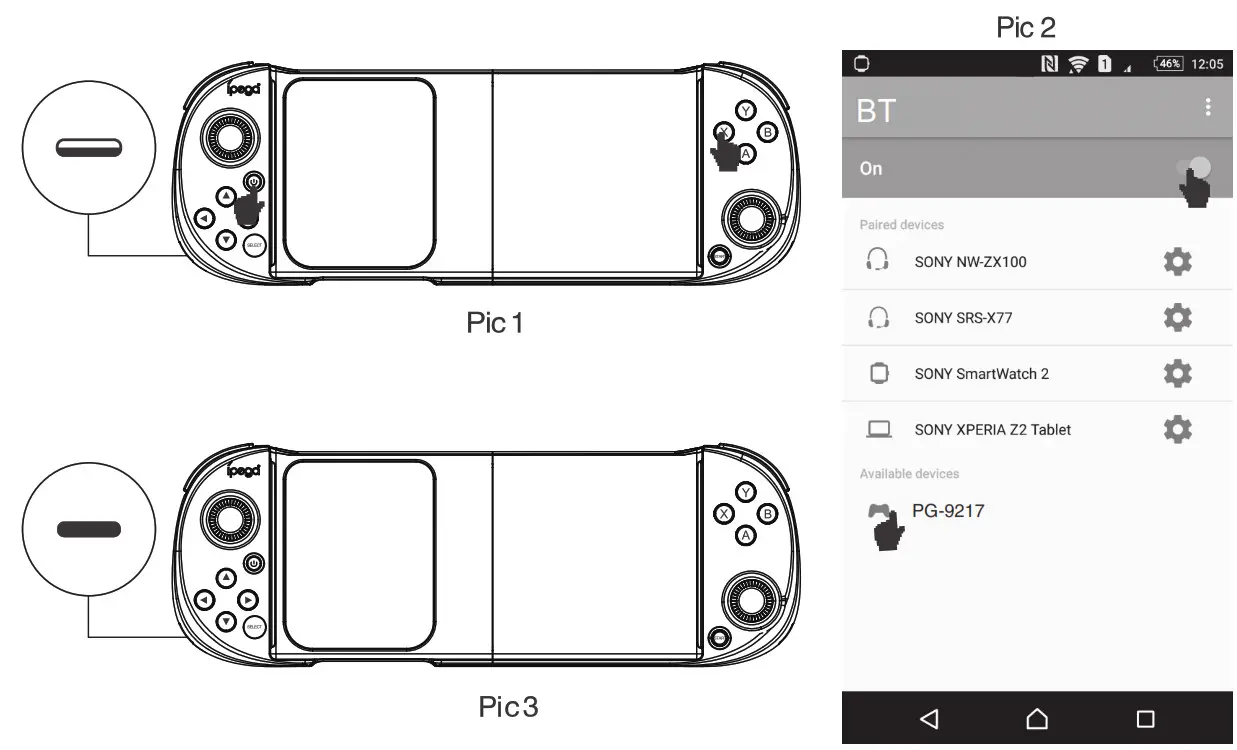ipega PG-9217 Retractable Gamepad -- Android