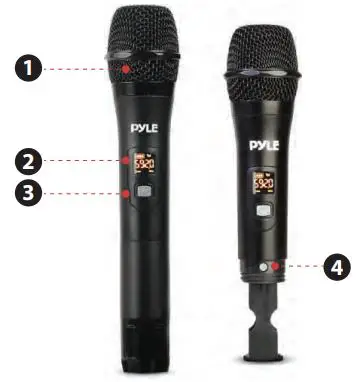 PYLE PDWM2122 Home and Office UHF Wireless Microphone System - Handheld Transmitter