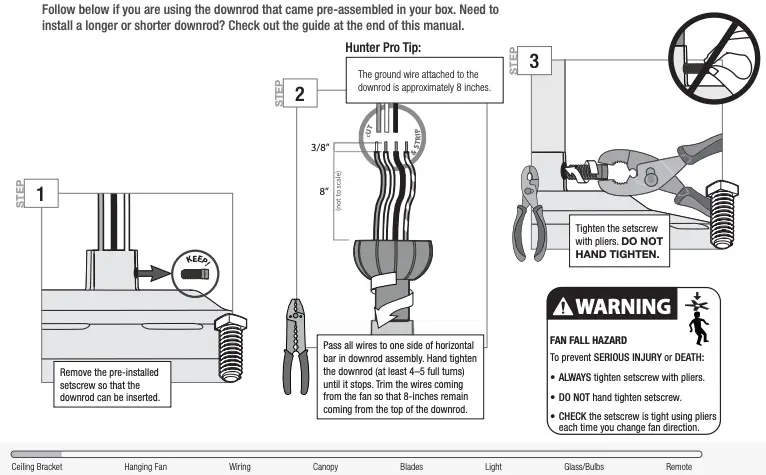 Installing the Downrod
