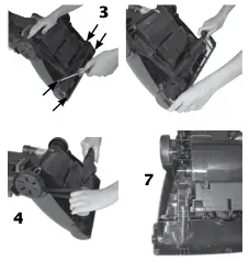 Checking rotating floor brush and drive belt