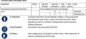 FIG 7 EXPOSURE CONTROLS or PERSONAL PROTECTION