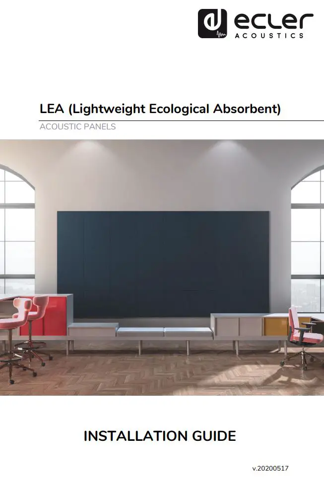 ecler Lightweight Ecological Absorbent LEA Installation Guide