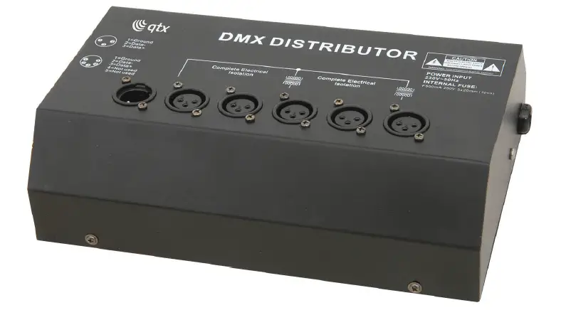 qtx 154.101UK DMX-D4 4-Way DMX Booster Distributor-product