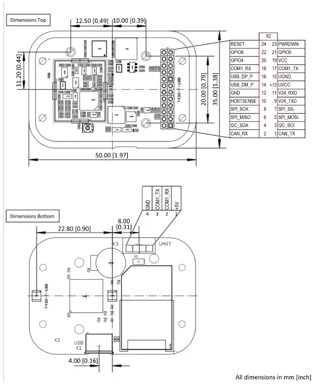ELATEC TWN4 Multitech 3 M LF HF RFID Reader -ELECTRICAL CONNECTION