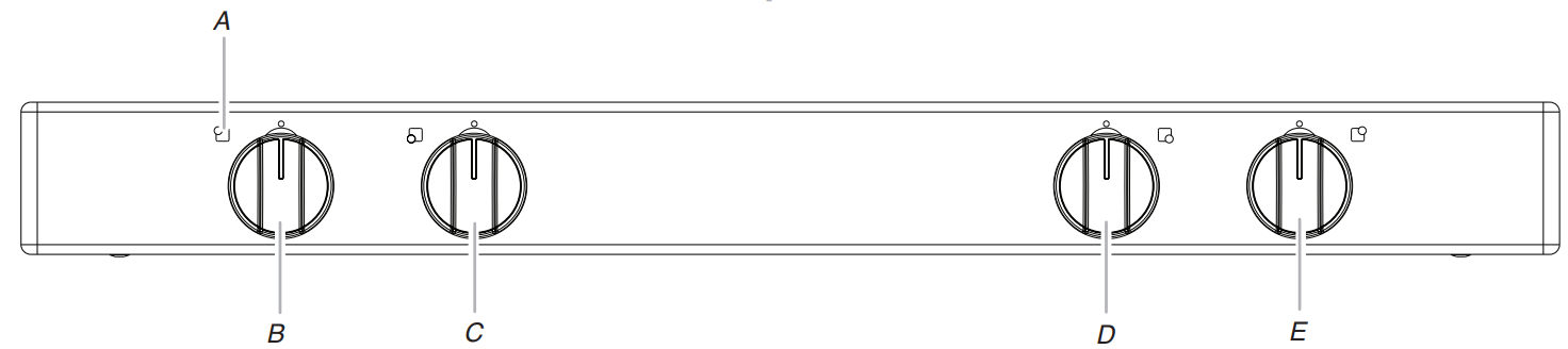 Whirlpool WFG320M0BK 5 1 Cu Ft Black Freestanding 4-Burner Gas Stove - Cooktop Controls