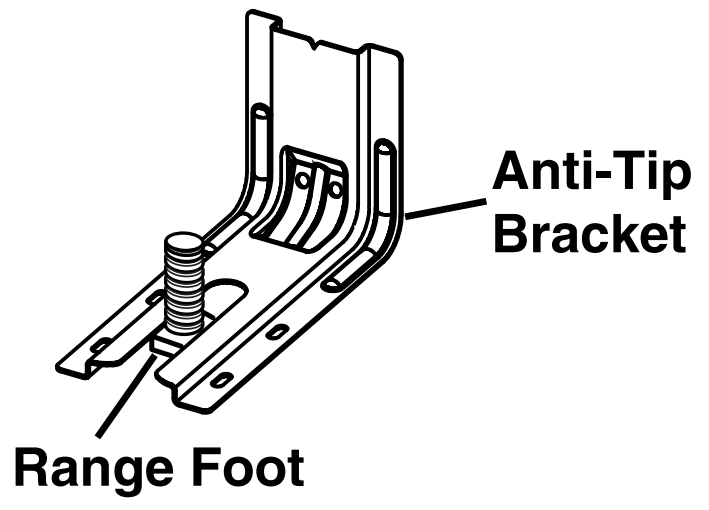 Whirlpool WFG320M0BK 5 1 Cu Ft Black Freestanding 4-Burner Gas Stove - Range Foot