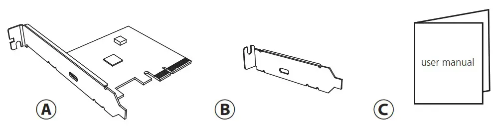 akasa AK PCCU3 07 USB 3.2 Gen 2x2 Type C PCIe Host Card - Contents