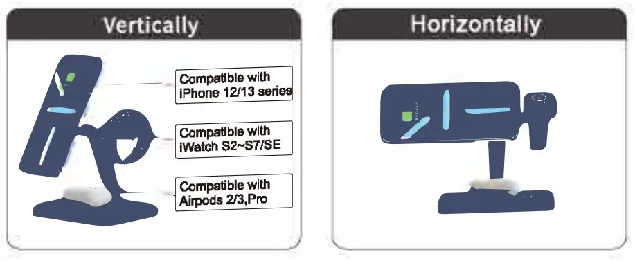 Guanyu Z9B 3 In 1 Magnetic Wireless Charger - overview