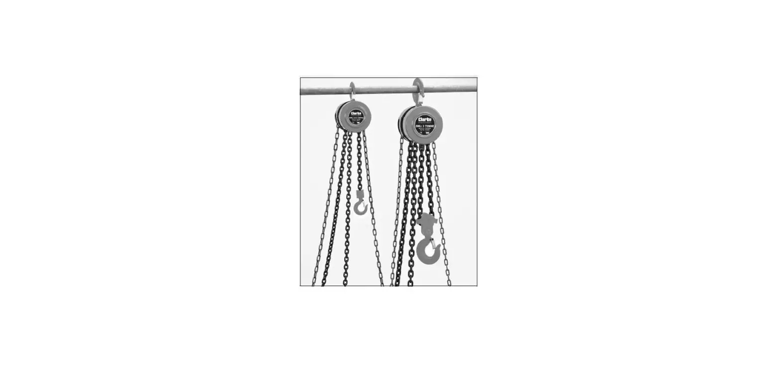 Clarke Cch500b Chain Block Instruction Manual