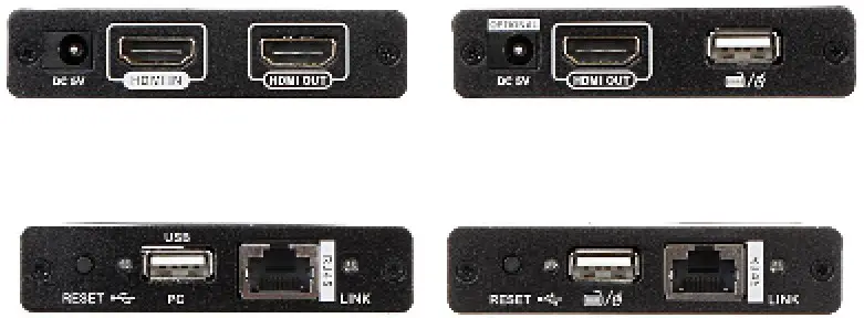 DELTA HDMI USB EX 60 HDMI Extender - Transmitter and receiver connectors