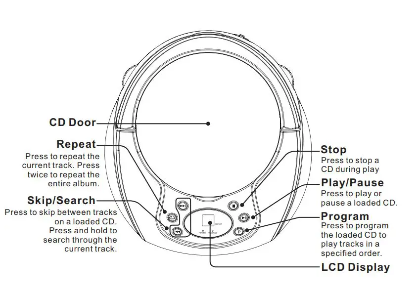 anko 43024995 CD Boombox FIG 2