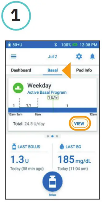 omnipod DASH Insulin Management System - How to Create Additional Basal Programs 1