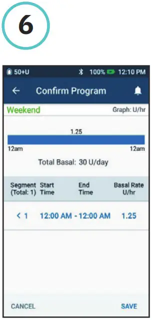 omnipod DASH Insulin Management System - How to Create Additional Basal Programs 6
